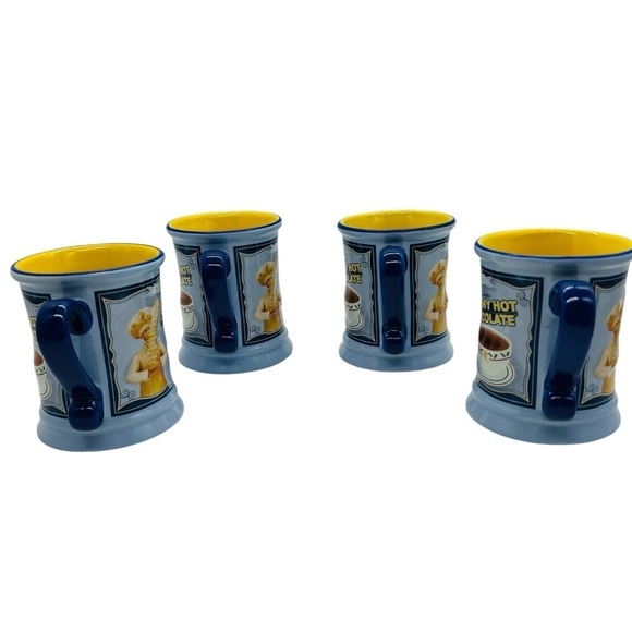THE POLAR EXPRESS CREAMY HOT CHOCOLATE MUG SET OF 4 EUC - Picture 4 of 7